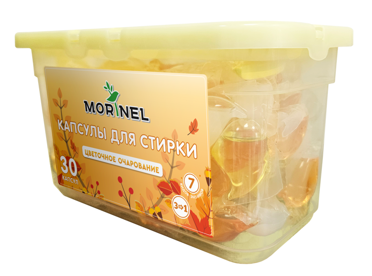 Капсулы для стирки белья Цветочное очарование MORINEL MLC-O30